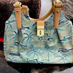 Brahmin Elisa Sky Copa Cabana Leather Handbag